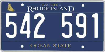 RI license plate 542591