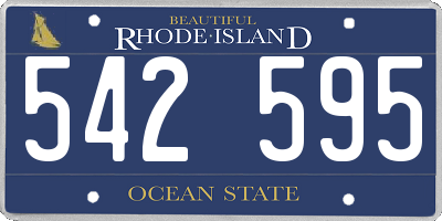 RI license plate 542595