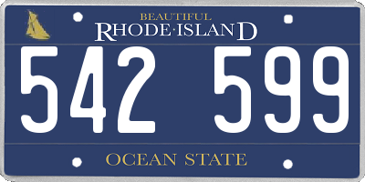 RI license plate 542599