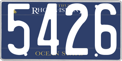 RI license plate 5426