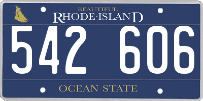 RI license plate 542606