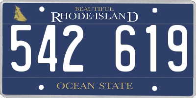 RI license plate 542619