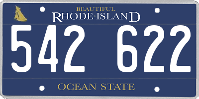 RI license plate 542622