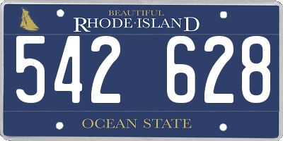 RI license plate 542628