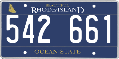 RI license plate 542661