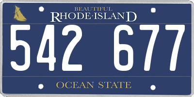 RI license plate 542677