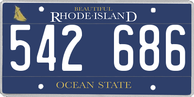 RI license plate 542686