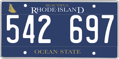 RI license plate 542697
