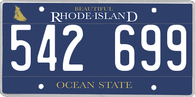 RI license plate 542699