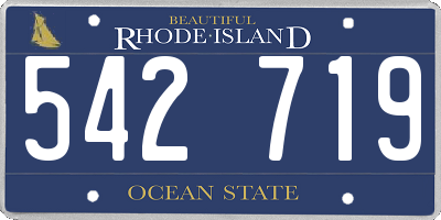 RI license plate 542719