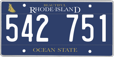 RI license plate 542751