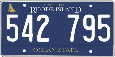 RI license plate 542795