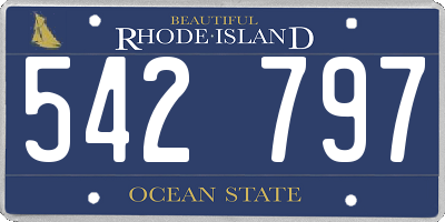RI license plate 542797