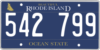 RI license plate 542799