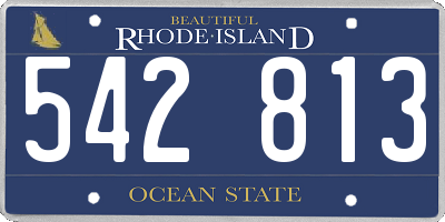 RI license plate 542813