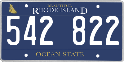 RI license plate 542822