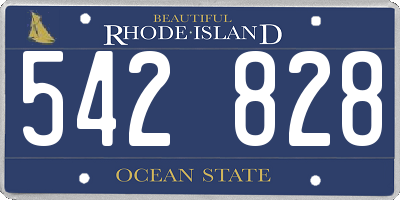 RI license plate 542828