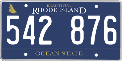 RI license plate 542876