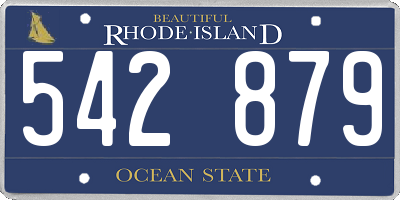RI license plate 542879