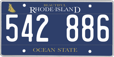 RI license plate 542886