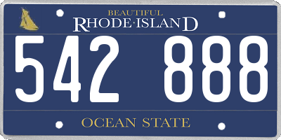 RI license plate 542888