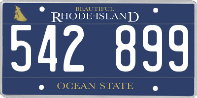 RI license plate 542899