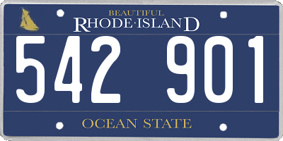 RI license plate 542901