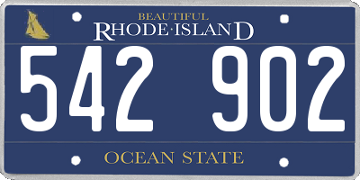 RI license plate 542902