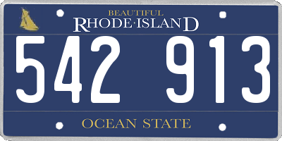 RI license plate 542913