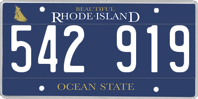 RI license plate 542919