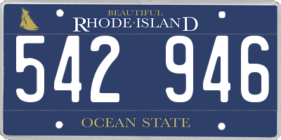 RI license plate 542946