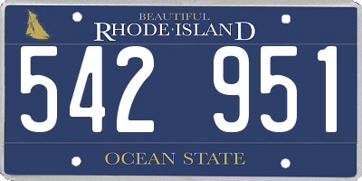 RI license plate 542951