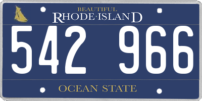 RI license plate 542966