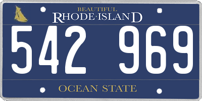 RI license plate 542969