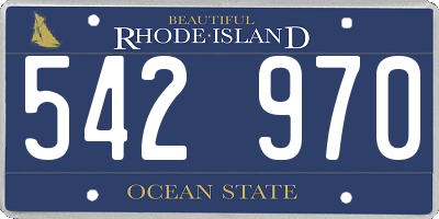 RI license plate 542970