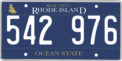 RI license plate 542976