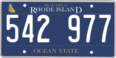 RI license plate 542977