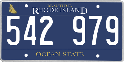 RI license plate 542979