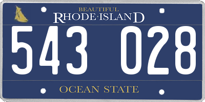 RI license plate 543028