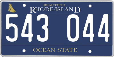 RI license plate 543044
