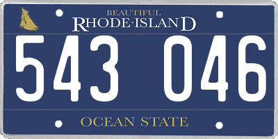 RI license plate 543046