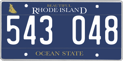 RI license plate 543048