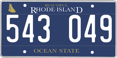 RI license plate 543049