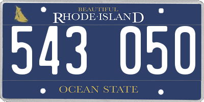 RI license plate 543050
