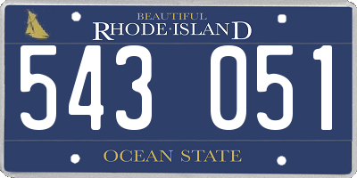 RI license plate 543051