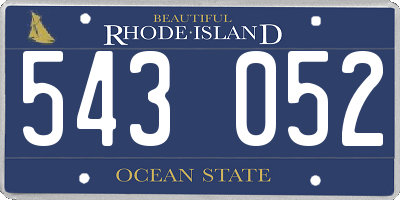 RI license plate 543052