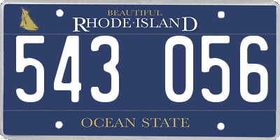 RI license plate 543056
