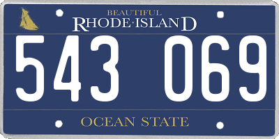RI license plate 543069