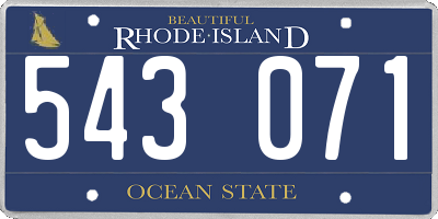 RI license plate 543071