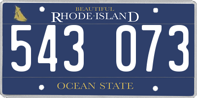 RI license plate 543073